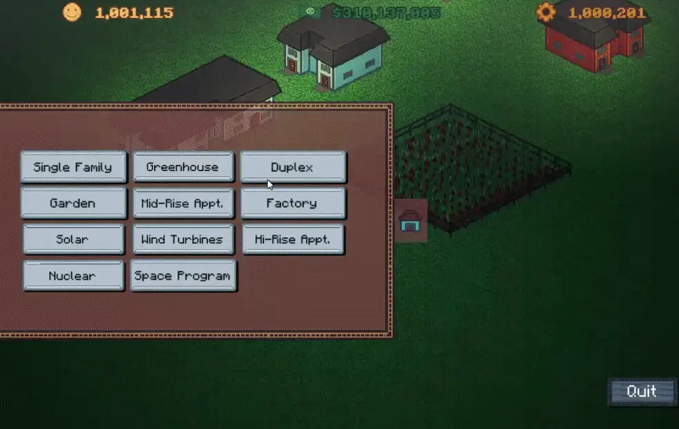Player deciding which purchase they want to make in City Clicker.
