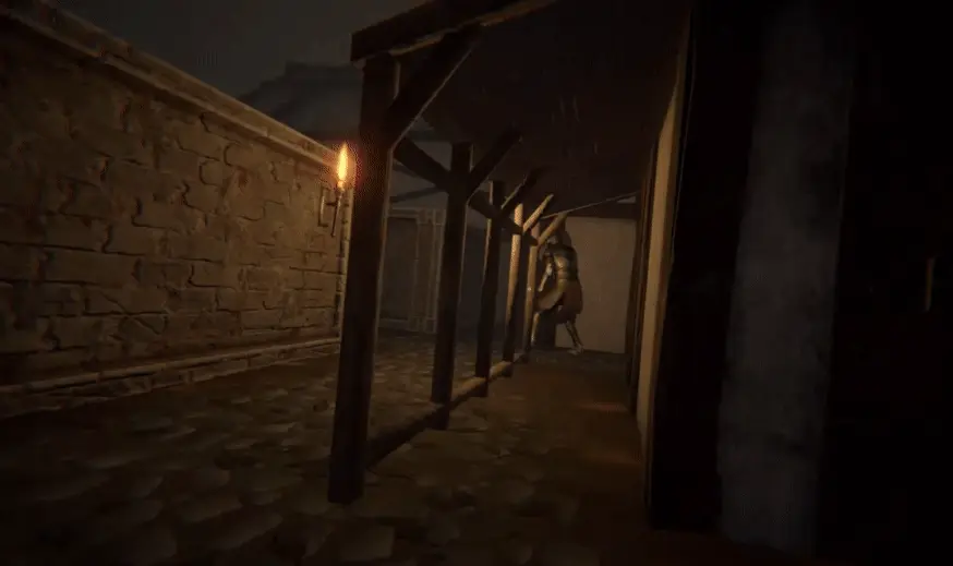 Player sneaking around enemies in Pestilence.